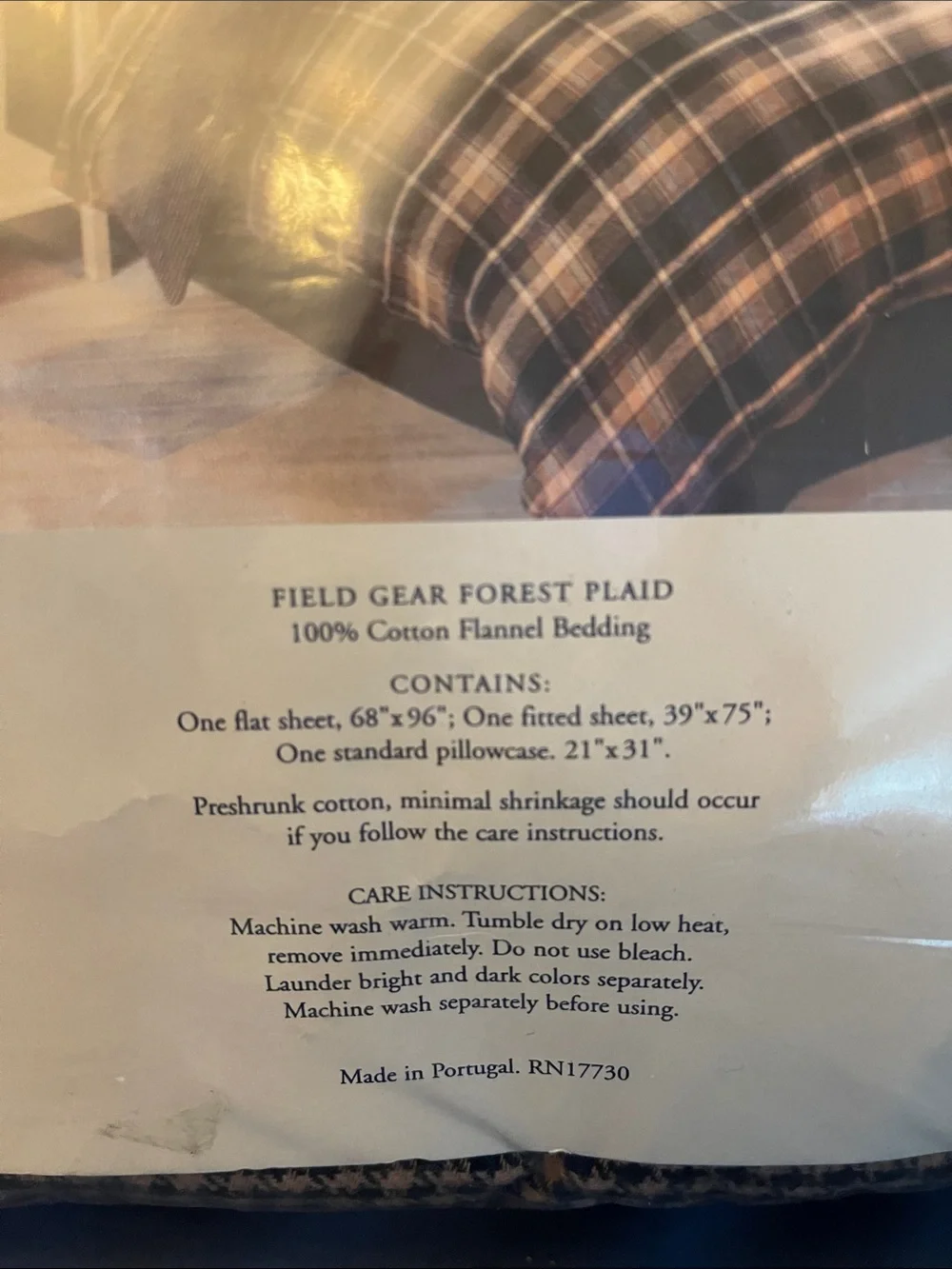 Field Gear Home Collection Twin Flannel Sheet Set - Brown Plaid